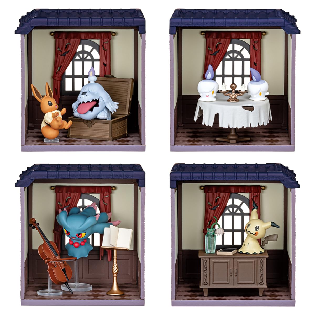 Re-Ment Pokemon Midnight Mansion 2 Complete Set 4 Figures Japan Official- Japan Figure Store - #1 Bring To You The Best Japanese Goods