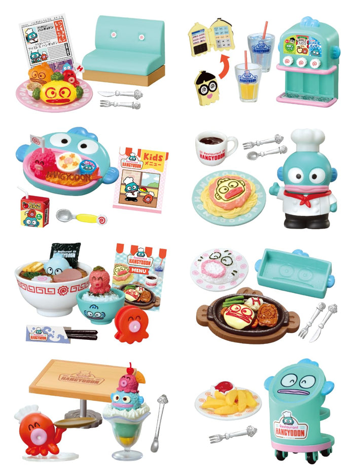 Re-Ment Sanrio Family Restaurant Hangyodon Playset 1 Boîte PVC ABS 120x145x205mm