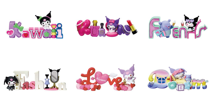 Re-Ment Sanrio Kuromi Words Collection Box H85xW145xD275 PVC ABS