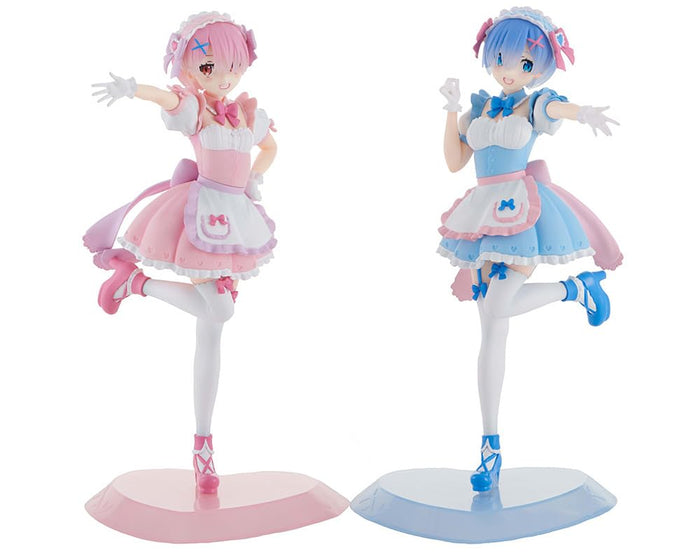 Furyu Re:Zero Rem & Ram Tenitol Yumekawa Maid Figures Collection Set- Japan Figure Store - #1 Bring To You The Best Japanese Goods