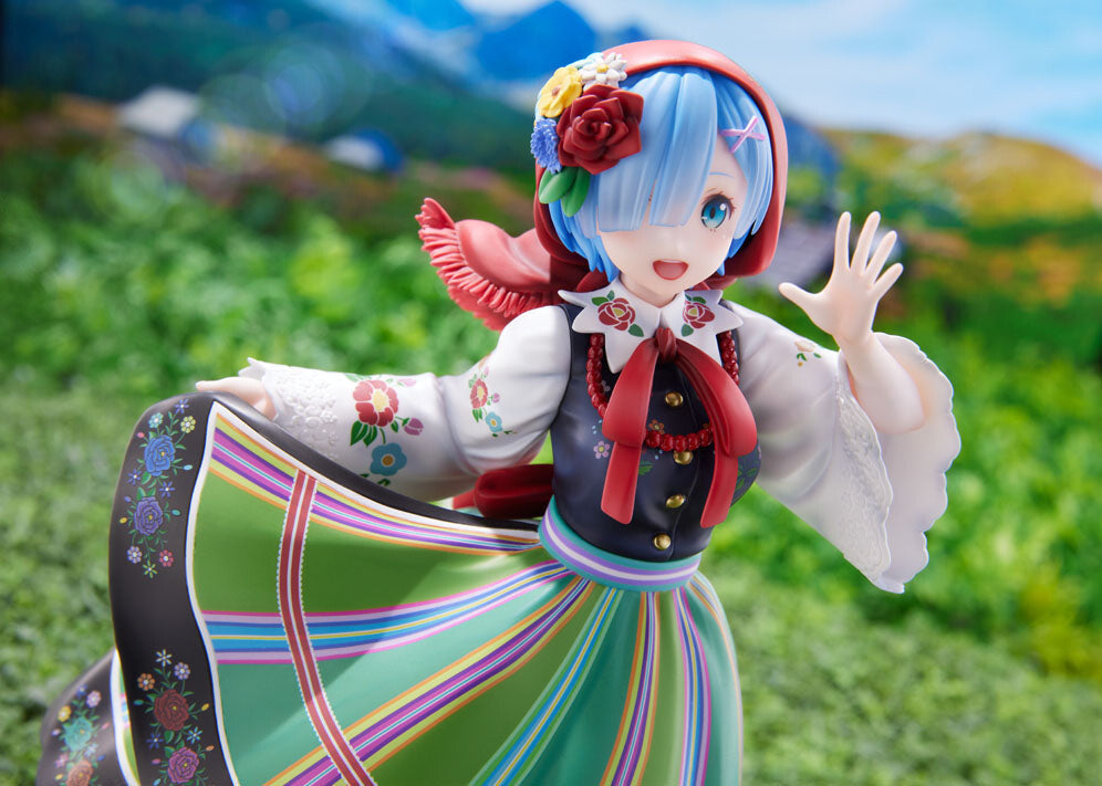 Furyu Re:Zero Rem F:Nex 1/7 Scale Country Dress Ver. Collectible Figure- Japan Figure Store - #1 Bring To You The Best Japanese Goods