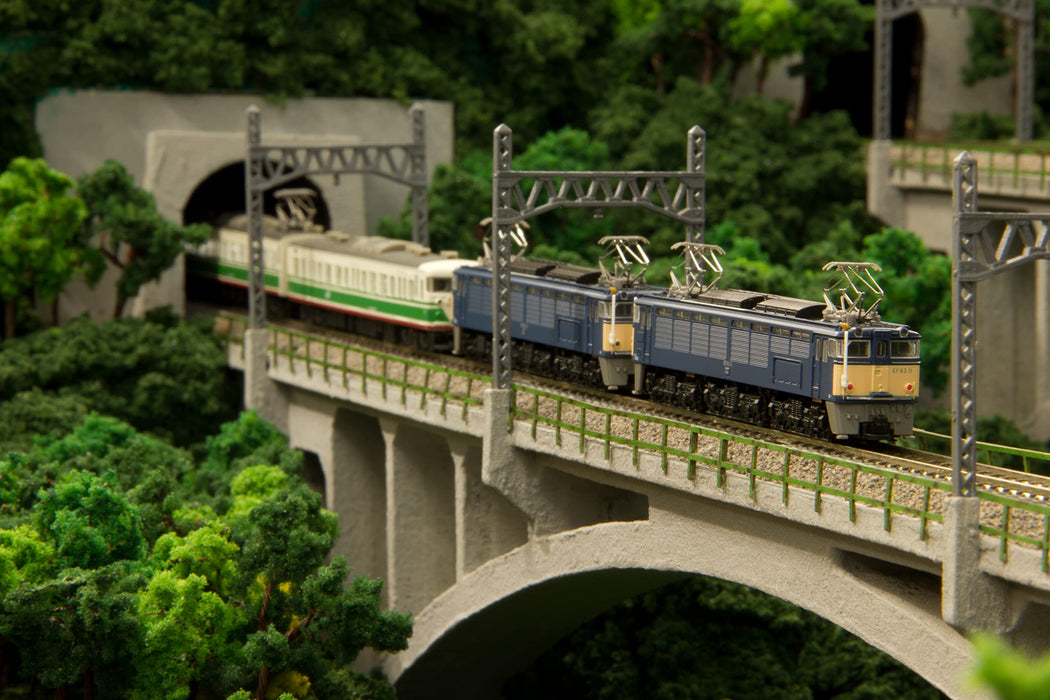 Rokuhan Z Gauge EF63 Type 1st Blue Electric Locomotive with Heavy Chain Set- Japan Figure Store - #1 Bring To You The Best Japanese Goods