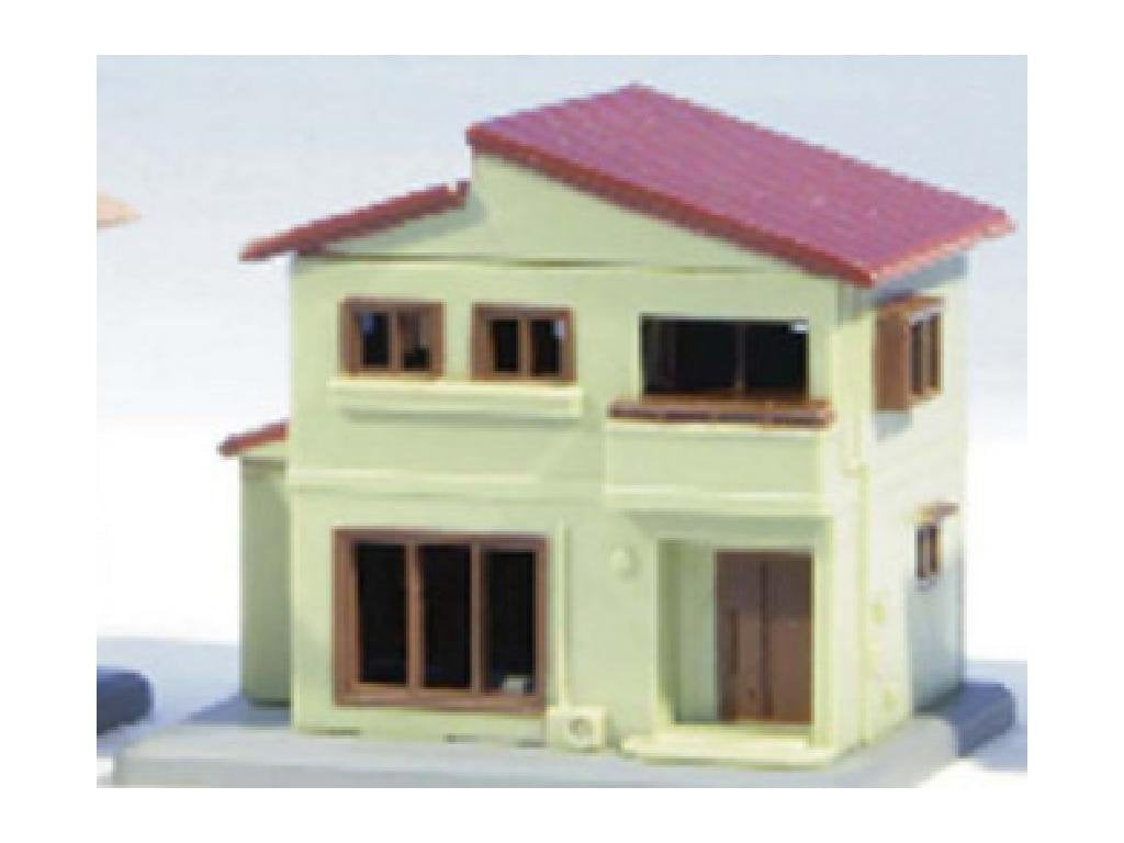 Rokuhan Two-Story House B Model - Beige Z Gauge by Rokuhan- Japan Figure Store - #1 Bring To You The Best Japanese Goods