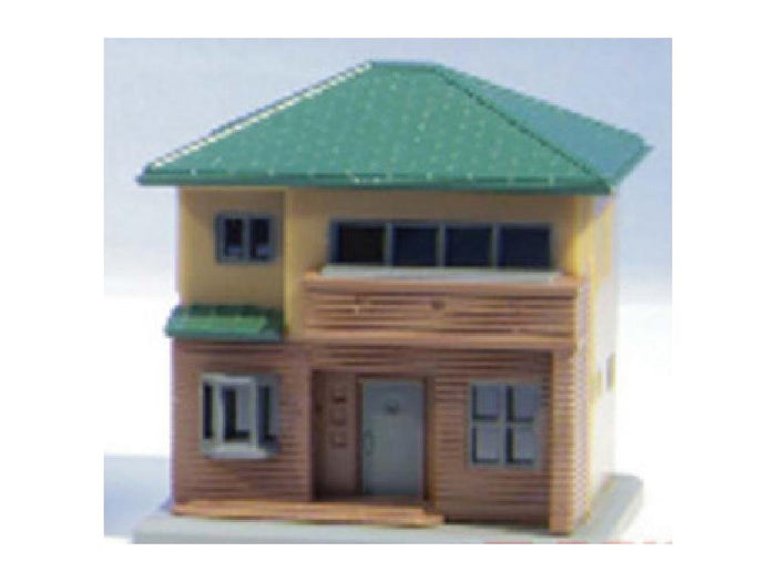 Rokuhan Z Gauge Two-Story House C Brown Model - S044-2 by Rokuhan- Japan Figure Store - #1 Bring To You The Best Japanese Goods