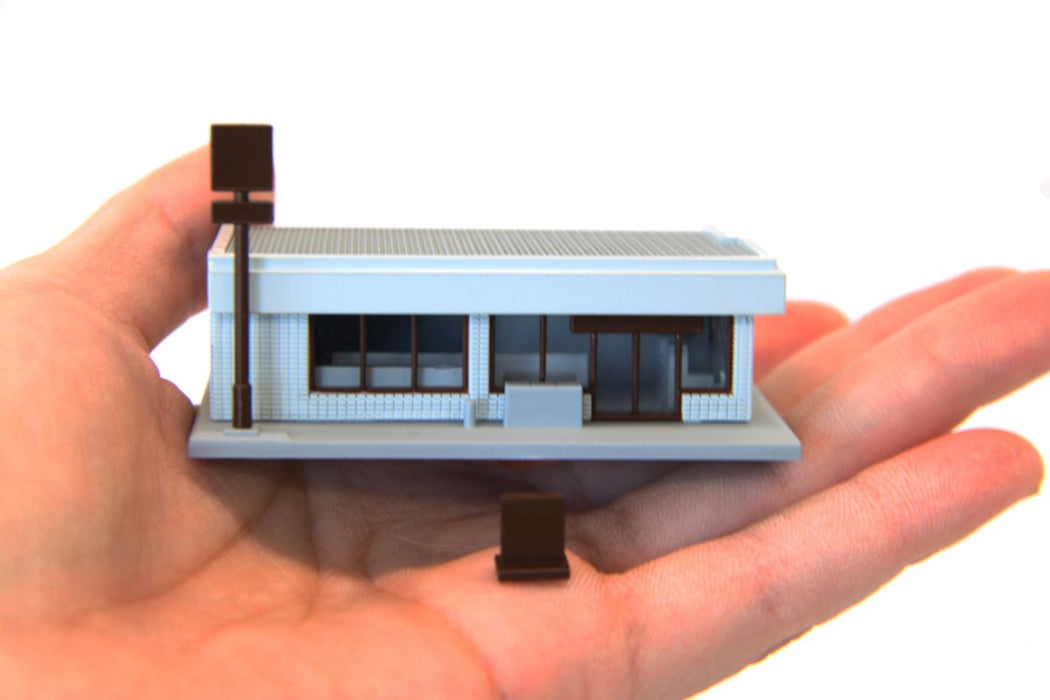 Rokuhan Z Gauge Convenience Store Ash - Model Train Building Accessory- Japan Figure Store - #1 Bring To You The Best Japanese Goods