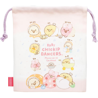 San-X Chikip Dancers Baby Chikip Drawstring Bag with Gusset H210 x W180 x D70mm- Japan Figure Store - #1 Bring To You The Best Japanese Goods
