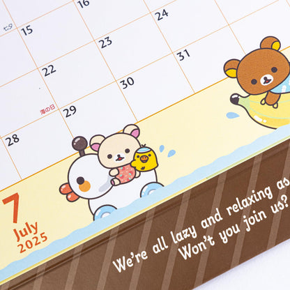 San-X Rilakkuma 2025 Tabletop Calendar Cd38201
