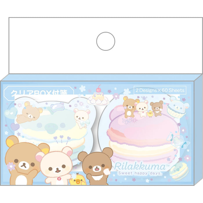 San-X Rilakkuma Clear Box Sticky Notes 100 Sheets MH20802- Japan Figure Store - #1 Bring To You The Best Japanese Goods