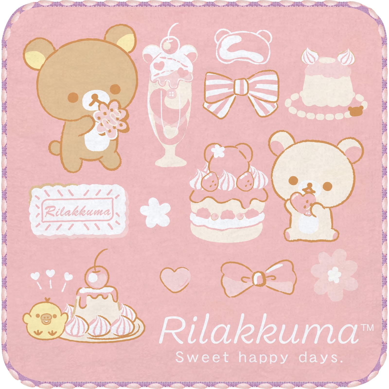 San-X Rilakkuma Mini Towel Set of 3 - Soft and Absorbent Towels for All Ages- Japan Figure Store - #1 Bring To You The Best Japanese Goods