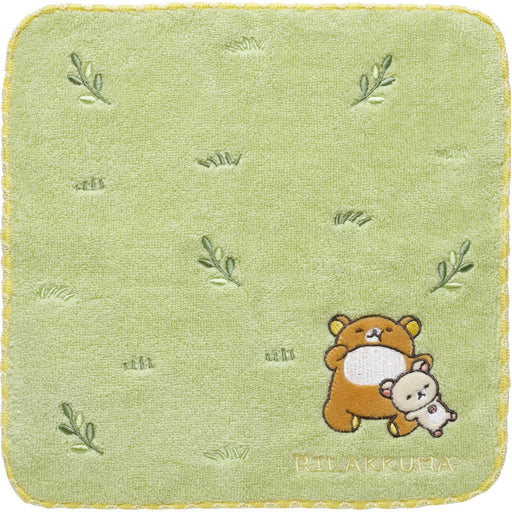 San-X Rilakkuma Mini Towel - Everyone Is Full 24x24cm- Japan Figure Store - #1 Bring To You The Best Japanese Goods