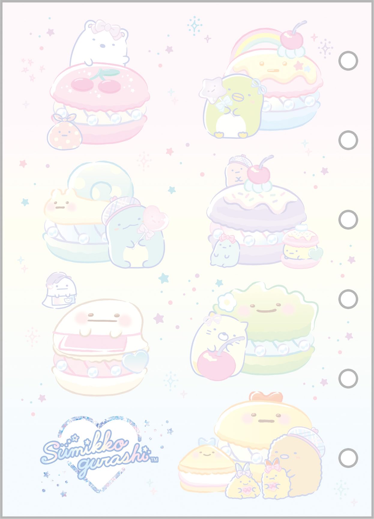 San-X Sumikko Gurashi 6-Hole Sticker Notebook Se58302 125x91x4mm- Japan Figure Store - #1 Bring To You The Best Japanese Goods