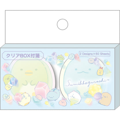 San-X Sumikko Gurashi Clear Box Sticky Notes MH20804 - Cute Stationery- Japan Figure Store - #1 Bring To You The Best Japanese Goods