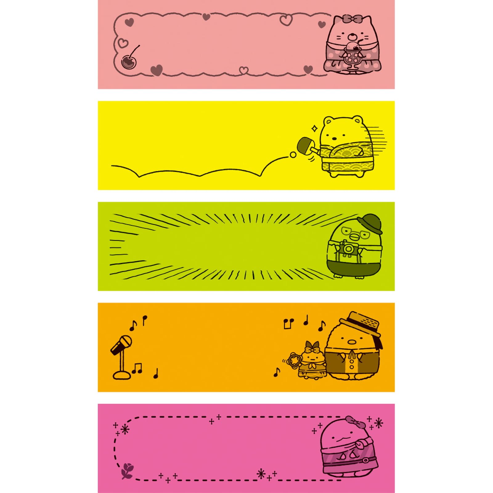 San-X Sumikko Gurashi Fluorescent Index Sticky Notes Mh17503- Japan Figure Store - #1 Bring To You The Best Japanese Goods