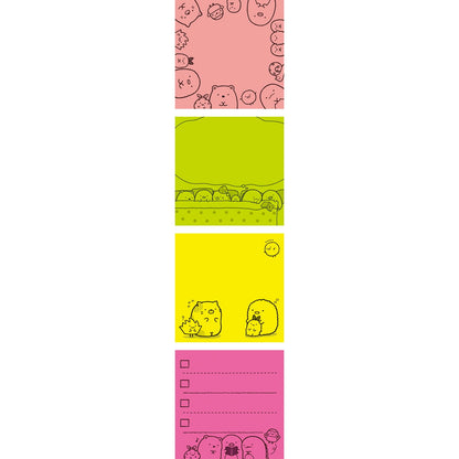San-X Sumikko Gurashi Fluorescent Square Sticky Notes Mh17604- Japan Figure Store - #1 Bring To You The Best Japanese Goods