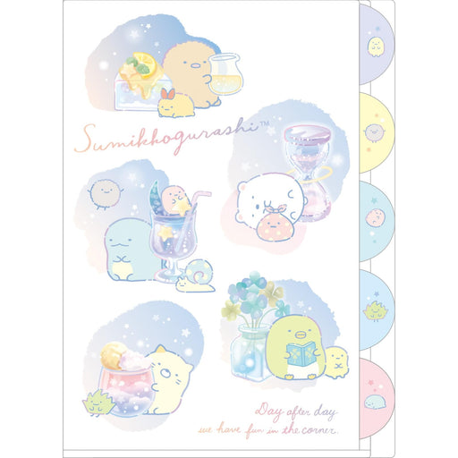 San-X Sumikko Gurashi Index Holder with 5 Pockets Fa11304- Japan Figure Store - #1 Bring To You The Best Japanese Goods
