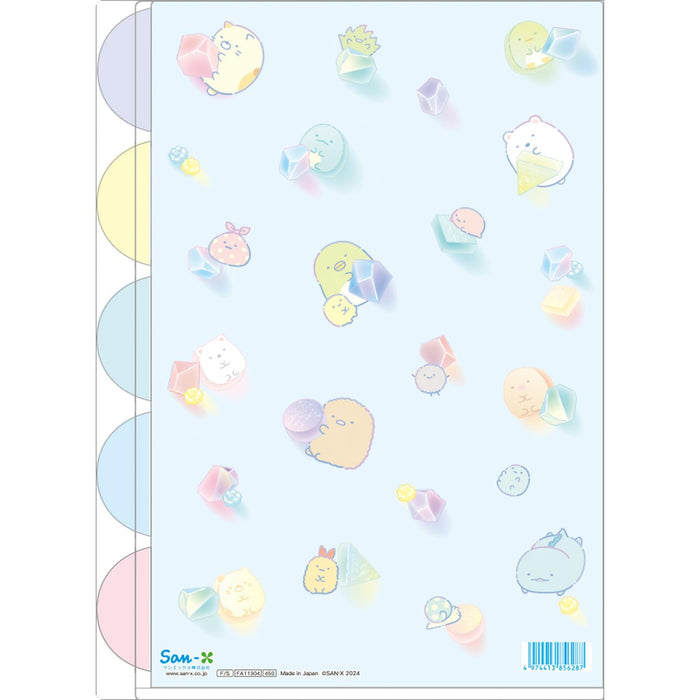 San-X Sumikko Gurashi Index Holder with 5 Pockets Fa11304- Japan Figure Store - #1 Bring To You The Best Japanese Goods