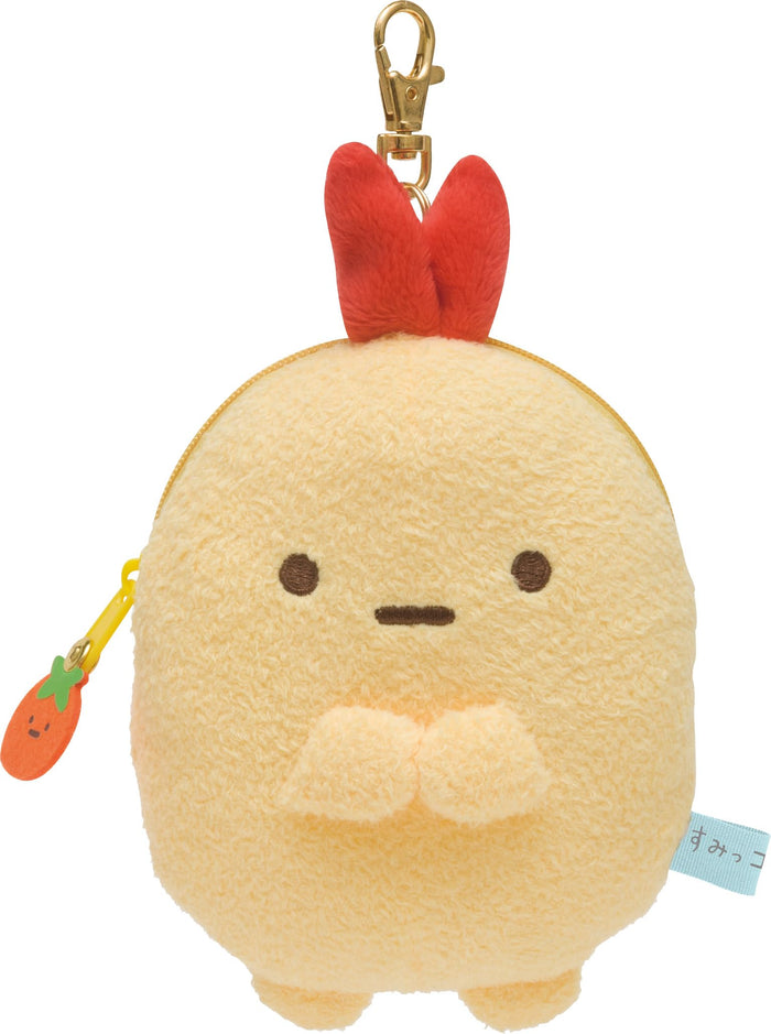 San-X Sumikko Gurashi Plush Fried Shrimp Tail Pass Case H14.5 x W11.5 x D4.5cm- Japan Figure Store - #1 Bring To You The Best Japanese Goods