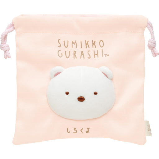 San-X Sumikko Gurashi Polar Bear Drawstring Bag Ca50601- Japan Figure Store - #1 Bring To You The Best Japanese Goods