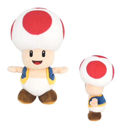 Sanei Boeki Super Mario All Star Collection Toad Plush Toy 20cm- Japan Figure Store - #1 Bring To You The Best Japanese Goods
