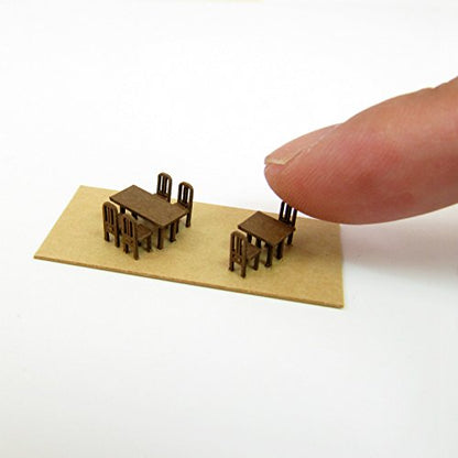 Sankei Diorama Table and Chair Set 1/150 MP04-95 Paper Craft Kit