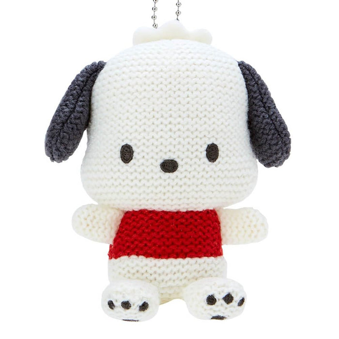 Sanrio Pochacco Amigurumi-Style Knitted Mascot Holder 10x6x13 Cm- Japan Figure Store - #1 Bring To You The Best Japanese Goods