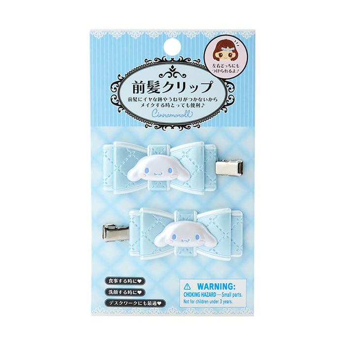 Sanrio Bangs Clip Quilted Ribbon Hair Clip Cinnamoroll 2.5cm X 5.5cm- Japan Figure Store - #1 Bring To You The Best Japanese Goods