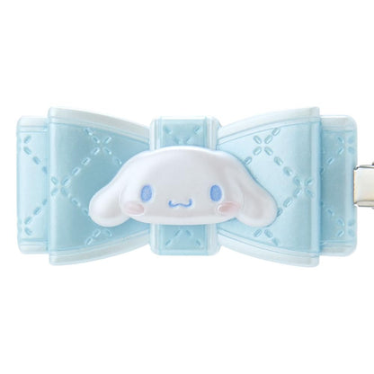 Sanrio Bangs Clip Quilted Ribbon Hair Clip Cinnamoroll 2.5cm X 5.5cm- Japan Figure Store - #1 Bring To You The Best Japanese Goods
