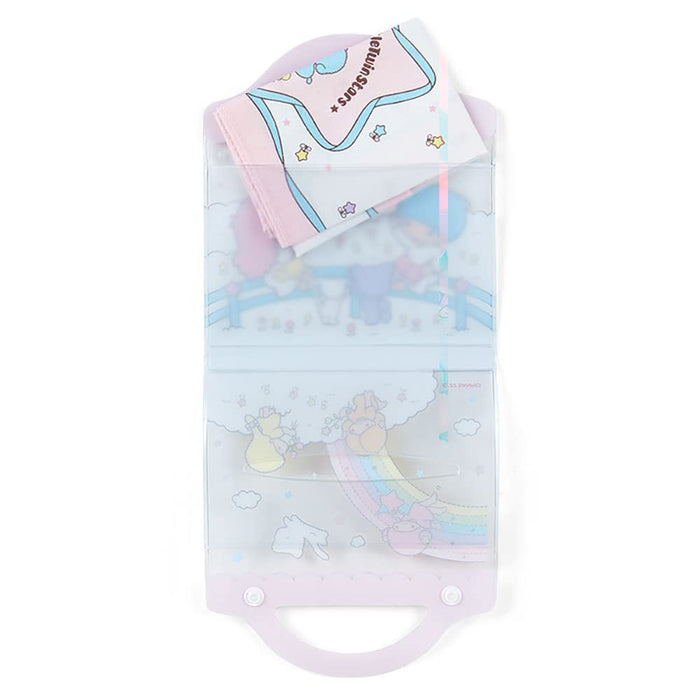 Sanrio Little Twin Stars Case & Handkerchief Set - 13.5x1x13.7 cm- Japan Figure Store - #1 Bring To You The Best Japanese Goods