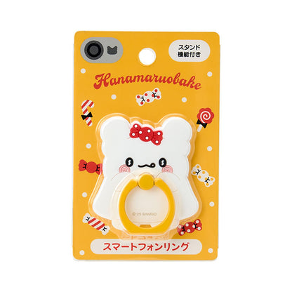 Sanrio Smartphone Ring Hanamaru Ghost PVC/Steel I Love Sweets Design