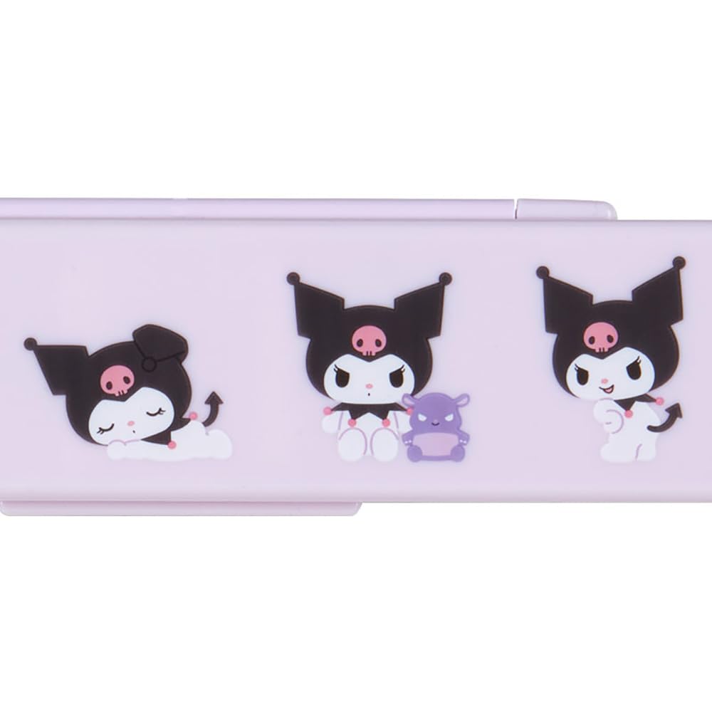 Sanrio Kuromi Chopsticks and Spoon Set - 18.8cm Lunch Goods for Kids- Japan Figure Store - #1 Bring To You The Best Japanese Goods