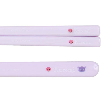 Sanrio Kuromi Chopsticks and Spoon Set - 18.8cm Lunch Goods for Kids- Japan Figure Store - #1 Bring To You The Best Japanese Goods