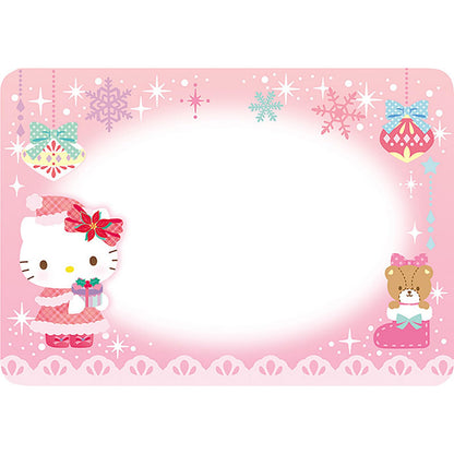 Sanrio Hello Kitty Christmas Greeting Card with Pink Tree - Transparent Material- Japan Figure Store - #1 Bring To You The Best Japanese Goods