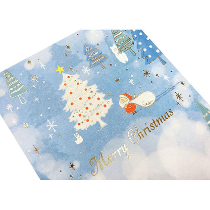Sanrio Christmas Greeting Card Santa Looking Up At Tree Can Ship Overseas- Japan Figure Store - #1 Bring To You The Best Japanese Goods