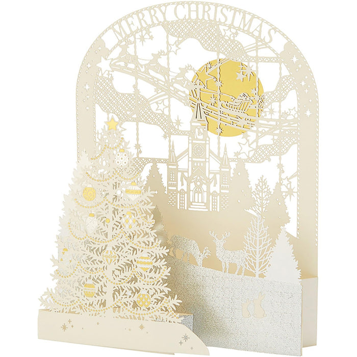 Sanrio Christmas Message Cards Laser Cut Tree Church Design - Can Ship Overseas- Japan Figure Store - #1 Bring To You The Best Japanese Goods
