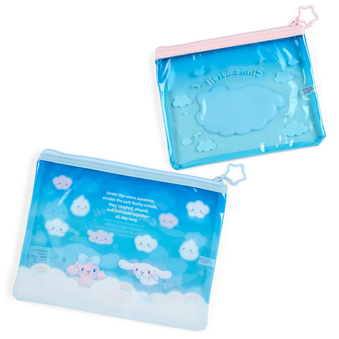 Sanrio Cinnamoroll and Poron Flat Pouch Set of 2 - Cloud Siblings- Japan Figure Store - #1 Bring To You The Best Japanese Goods