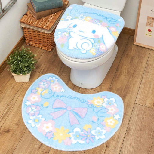 Sanrio Cinnamoroll Cinnamon Toilet Cover & Mat 2-Piece Set - Fits Heated Toilets- Japan Figure Store - #1 Bring To You The Best Japanese Goods