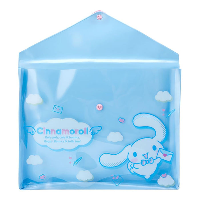 Sanrio Cinnamoroll Clear Multi Pouch 20x26.5x3cm Character Flat Letter Pouch- Japan Figure Store - #1 Bring To You The Best Japanese Goods