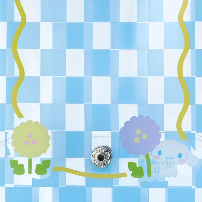 Sanrio Cinnamoroll Clear Pouch Pastel Checker 15x12x2 cm with Charm- Japan Figure Store - #1 Bring To You The Best Japanese Goods