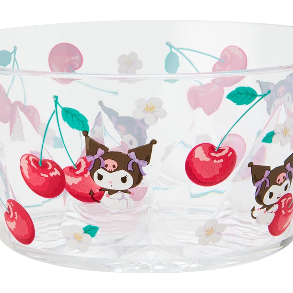 Sanrio Clear Bowl Colorful Fruit Kuromi 6.2x13x13cm - Cute Character Design- Japan Figure Store - #1 Bring To You The Best Japanese Goods
