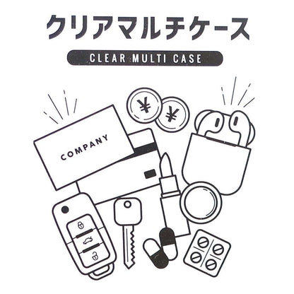 Sanrio Clear Multi-Case Ss Size with Carabiner - AirPods Pro Key Pass Kuromi- Japan Figure Store - #1 Bring To You The Best Japanese Goods