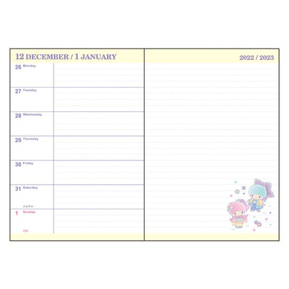 Sanrio 2023 Diary B6 Little Twin Stars Monthly Weekly Planner with Stickers- Japan Figure Store - #1 Bring To You The Best Japanese Goods
