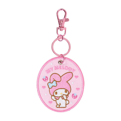 Sanrio My Melody Embroidered Patch Keychain Polyester Steel 1st Edition