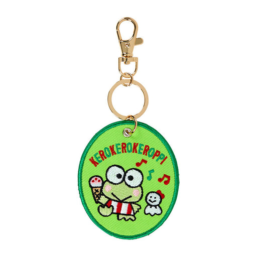 Sanrio Kerokerokeroppi Embroidered Patch Keychain Polyester Steel 1st Edition