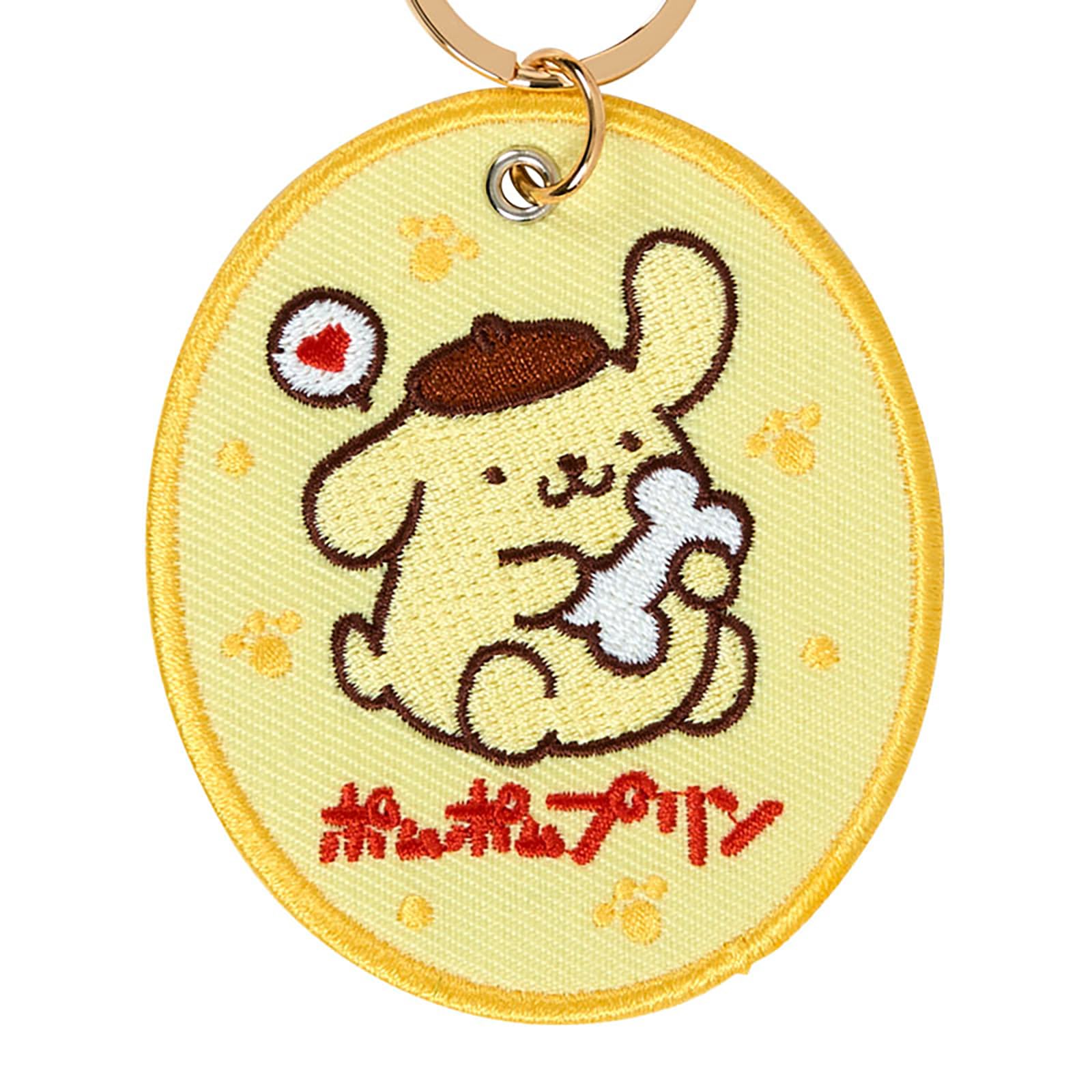 Sanrio Pompompurin Embroidered Patch Keychain Polyester Steel Edition 1