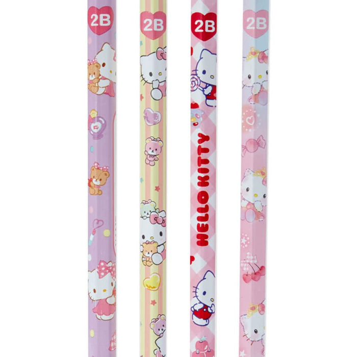 Sanrio Hello Kitty 2B Pencil Set of 4 for School and Office Use- Japan Figure Store - #1 Bring To You The Best Japanese Goods