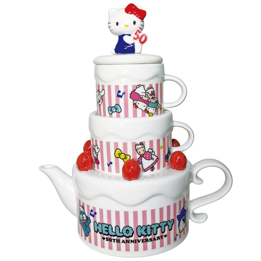 Sun Art Sanrio Hello Kitty 50th Anniversary Pair Tea Set for 2 People