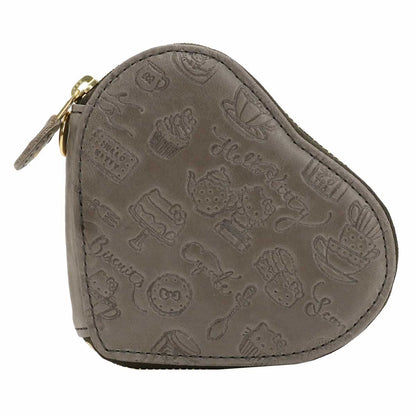 Sanrio Hello Kitty Genuine Leather Gray Coin Case Mini Wallet for Women- Japan Figure Store - #1 Bring To You The Best Japanese Goods