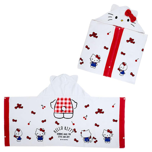 Sanrio Hello Kitty Hooded Towel 75x120cm Cute Character Design- Japan Figure Store - #1 Bring To You The Best Japanese Goods