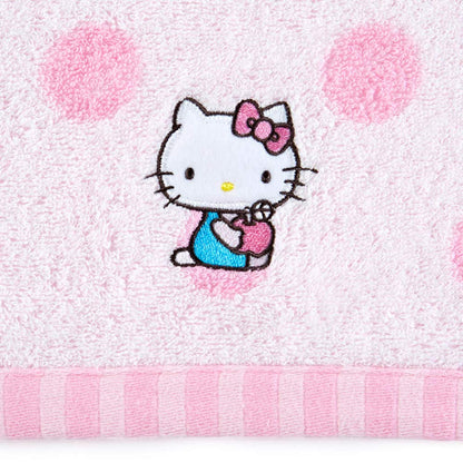 Sanrio Hello Kitty Imabari Bath Towel Dots - Soft & Absorbent 422371- Japan Figure Store - #1 Bring To You The Best Japanese Goods