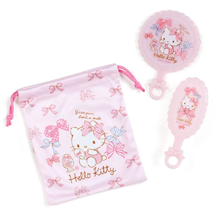 Sanrio Hello Kitty Mirror and Brush Set 870111 Cosmetic Accessories- Japan Figure Store - #1 Bring To You The Best Japanese Goods